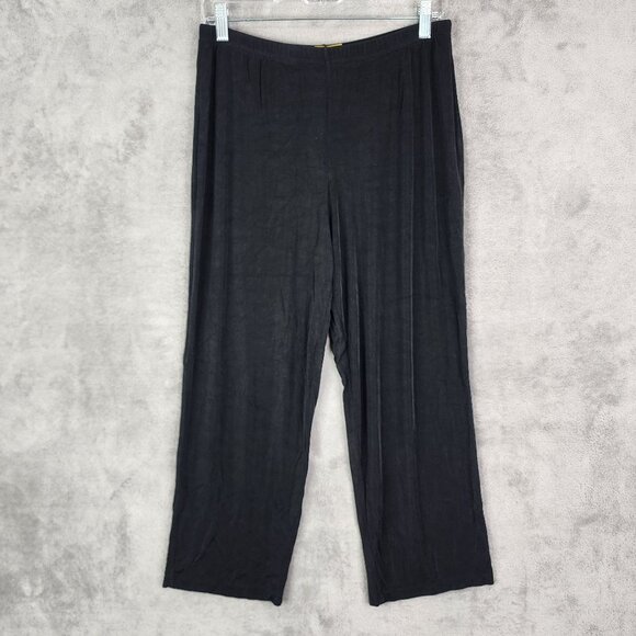 Womens Black Mirasol Stretch Pants Hi Rise Size M - Picture 2 of 11